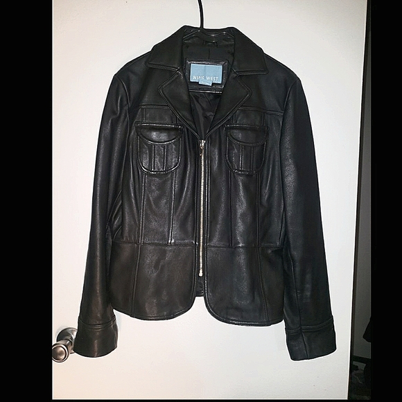 Chic Vintage 90's Nine West Genuine Leather Jacket - Picture 9 of 10